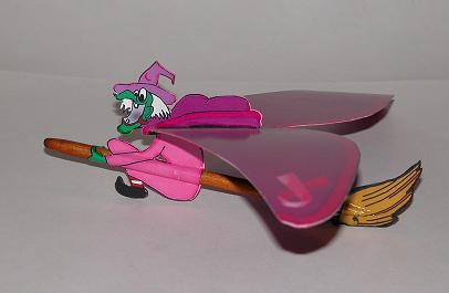 free paper model Breast Cancer Awareness Halloween Witch 1